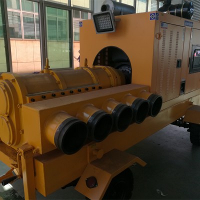 Integrated mobile emergency flood drainage unit